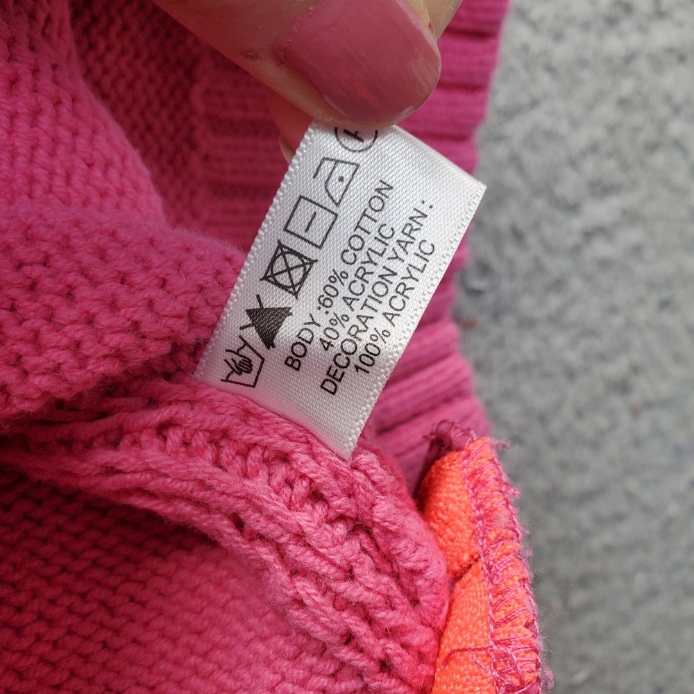 Lisa Todd Pink Sweater with Orange Accents - Picture 7 of 10